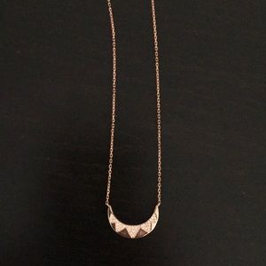 Rose gold and crystal necklace